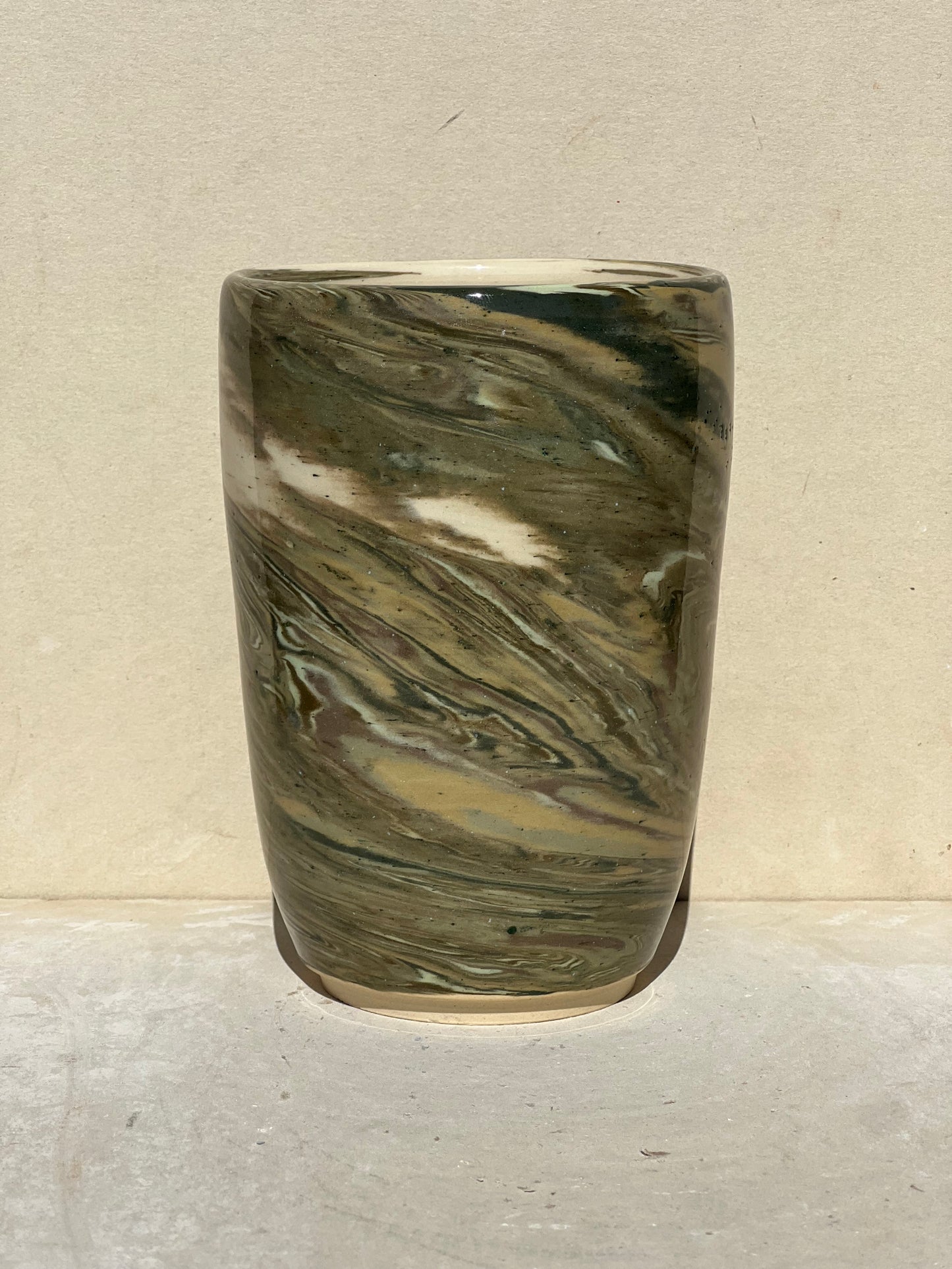 All Green Nerikomi Vase