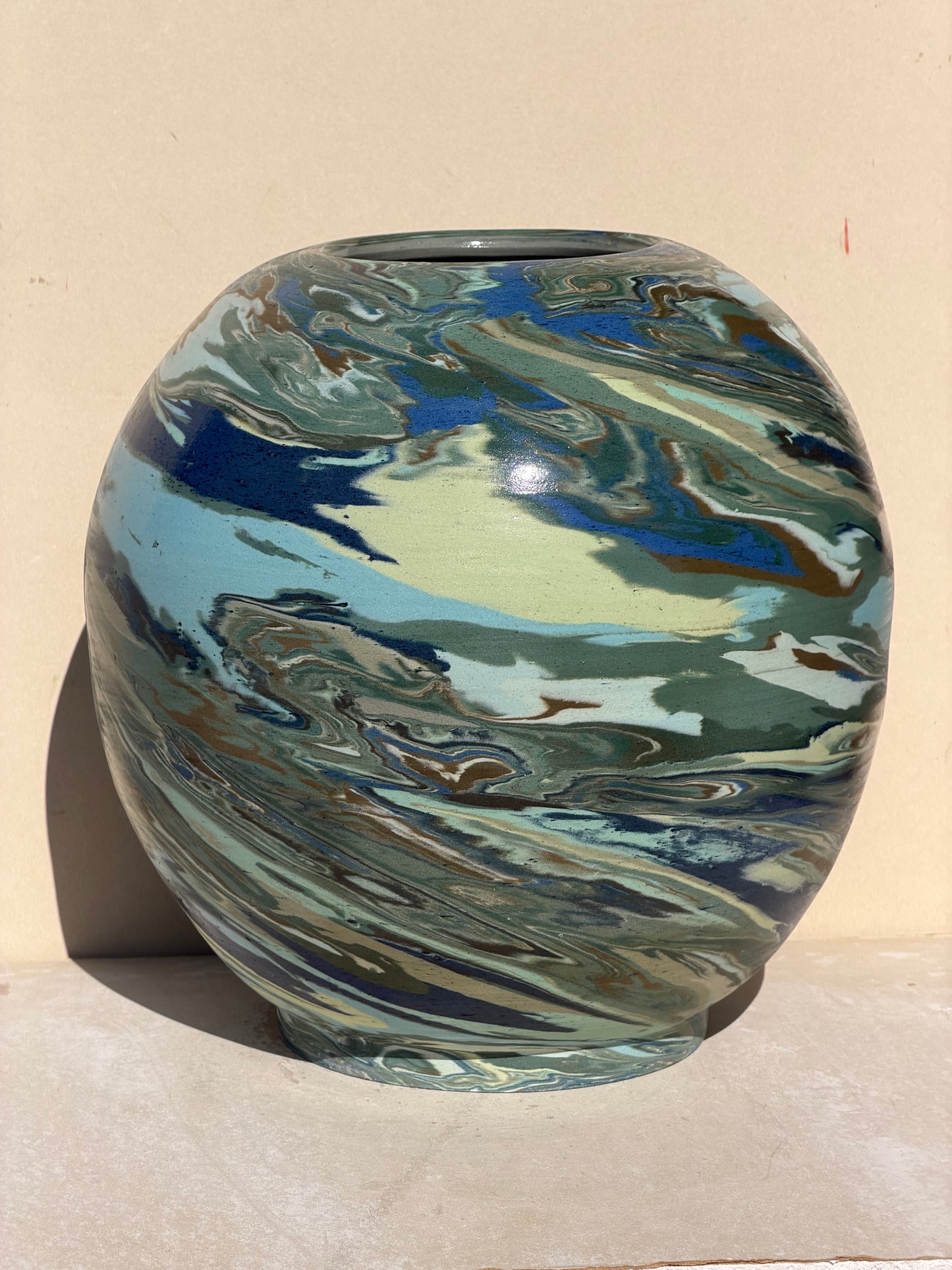 Large earth vase