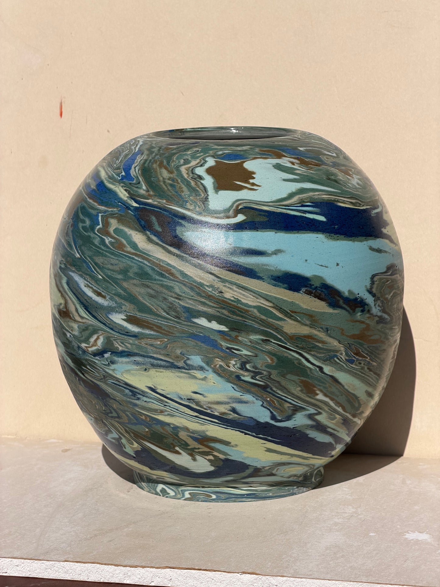 Large earth vase
