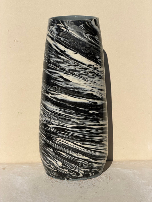 Black and White Marble Vase