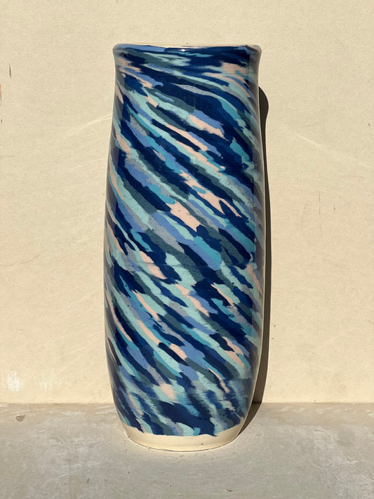 All Blue Nerikomi Vase