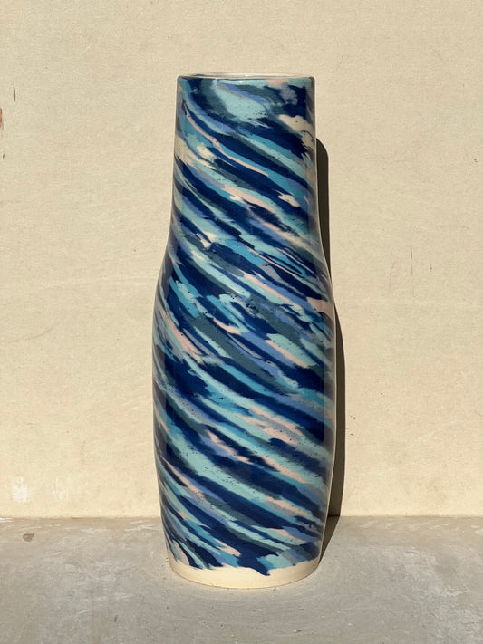 All Blue Nerikomi Vase