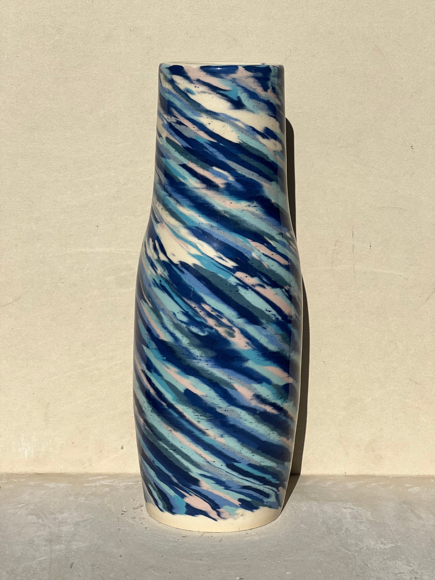 All Blue Nerikomi Vase