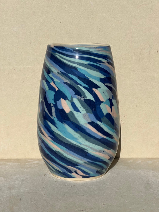 All Blue Nerikomi Vase