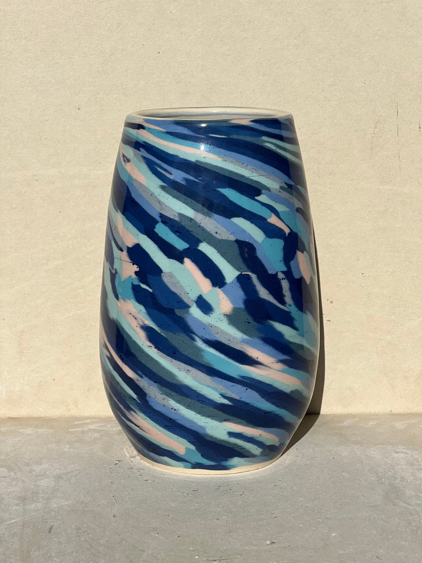 All Blue Nerikomi Vase