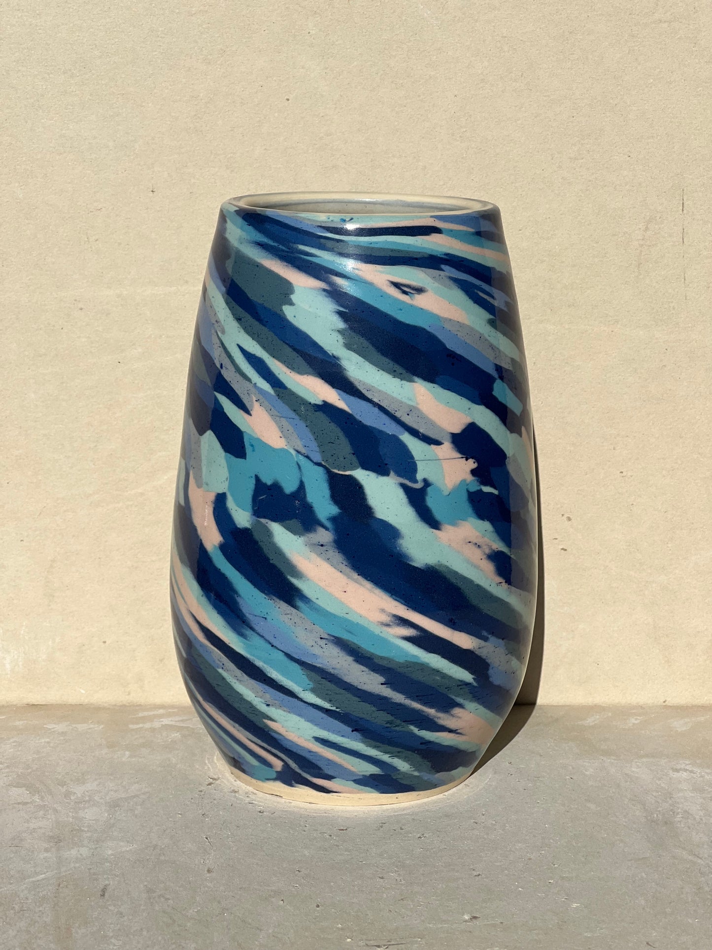 All Blue Nerikomi Vase