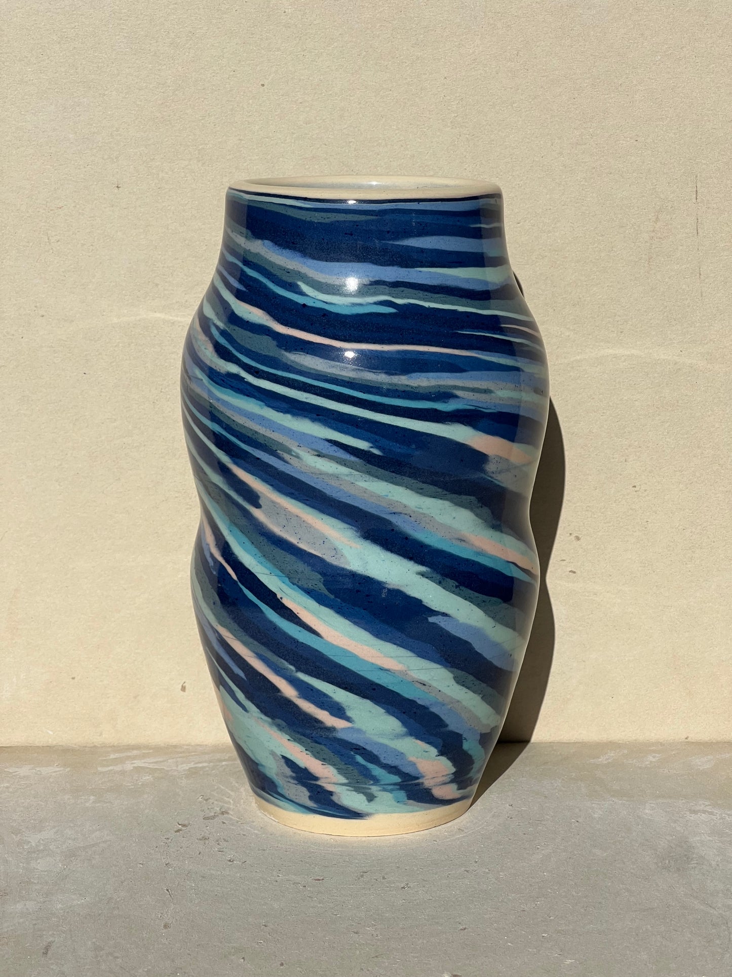 All Blue Nerikomi Vase
