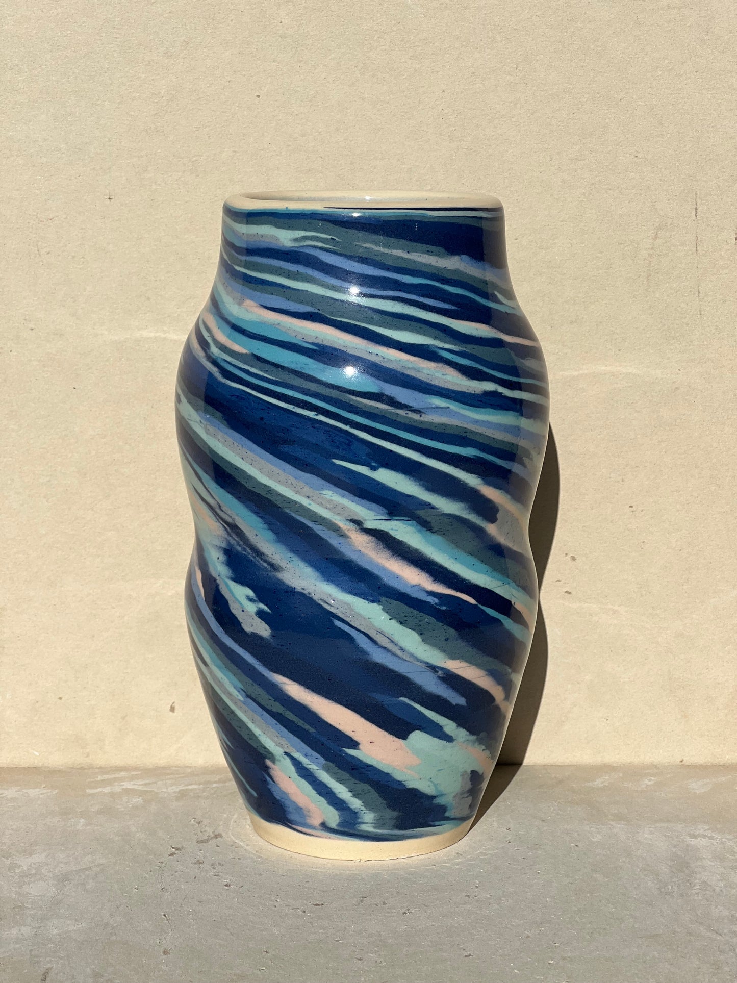 All Blue Nerikomi Vase