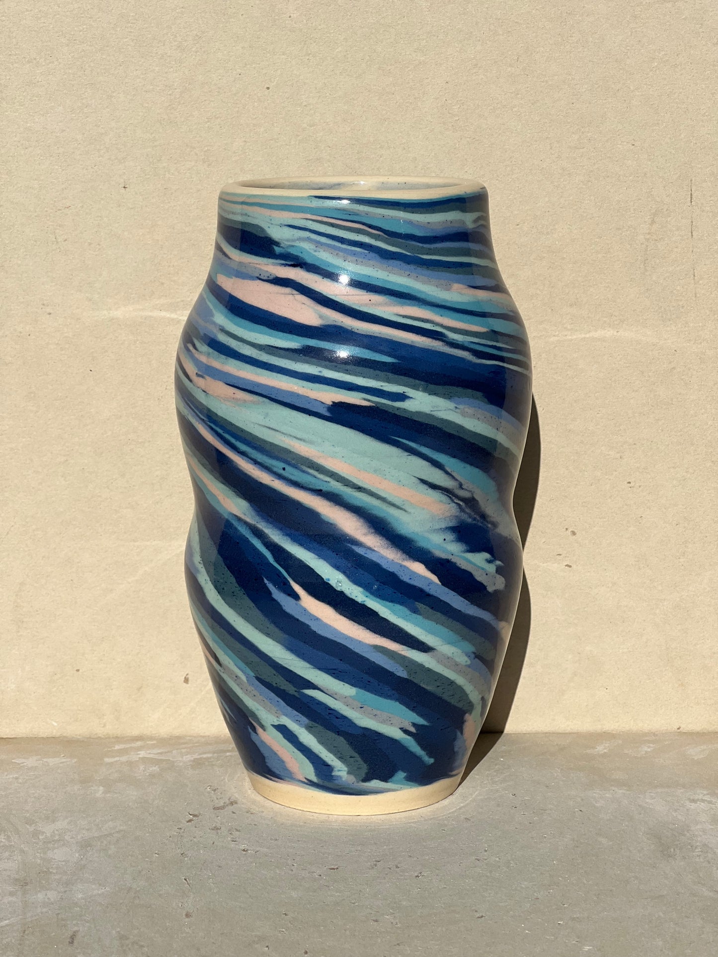 All Blue Nerikomi Vase