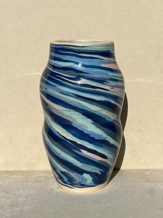 All Blue Nerikomi Vase