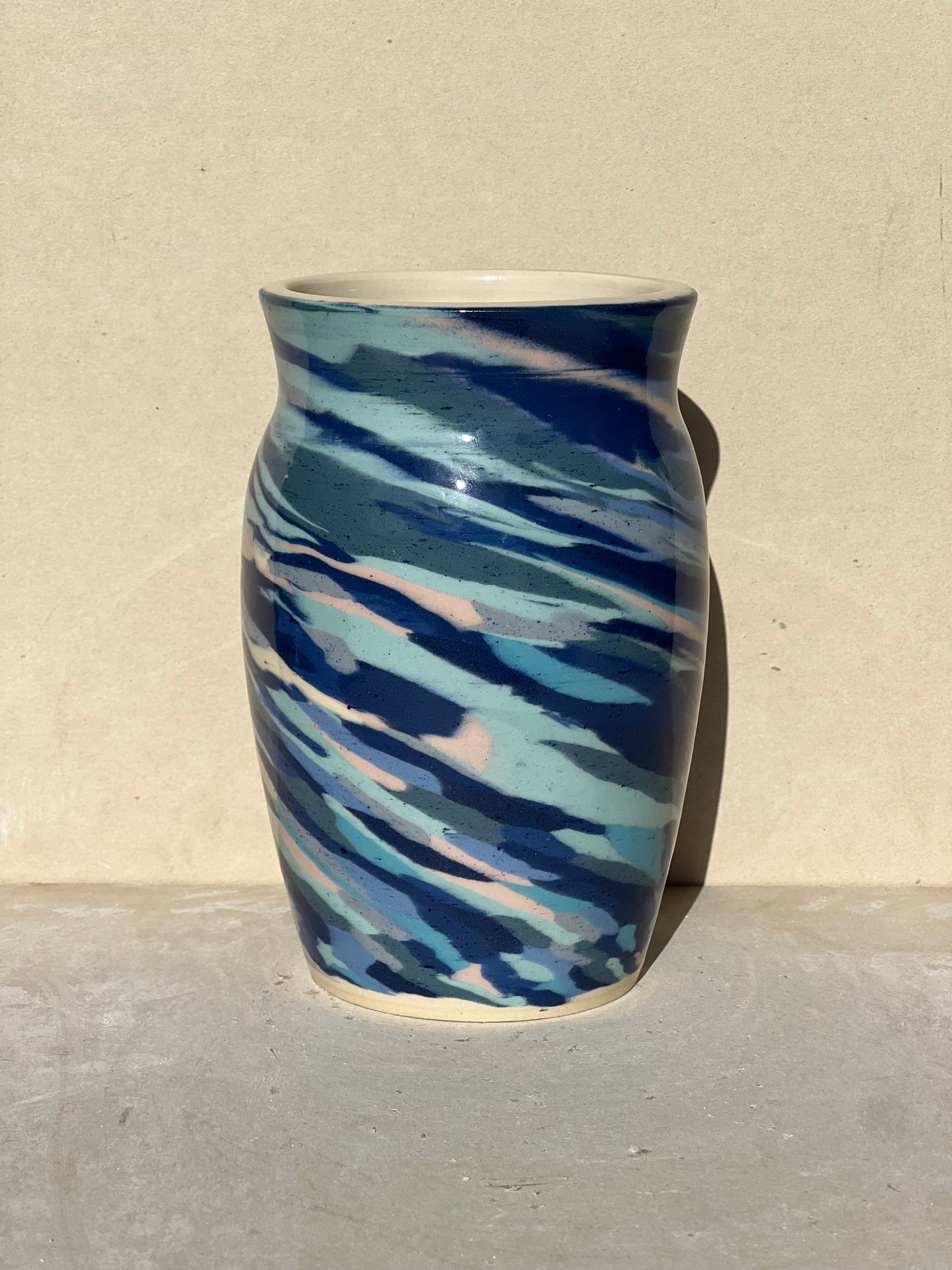All Blue Nerikomi Vase
