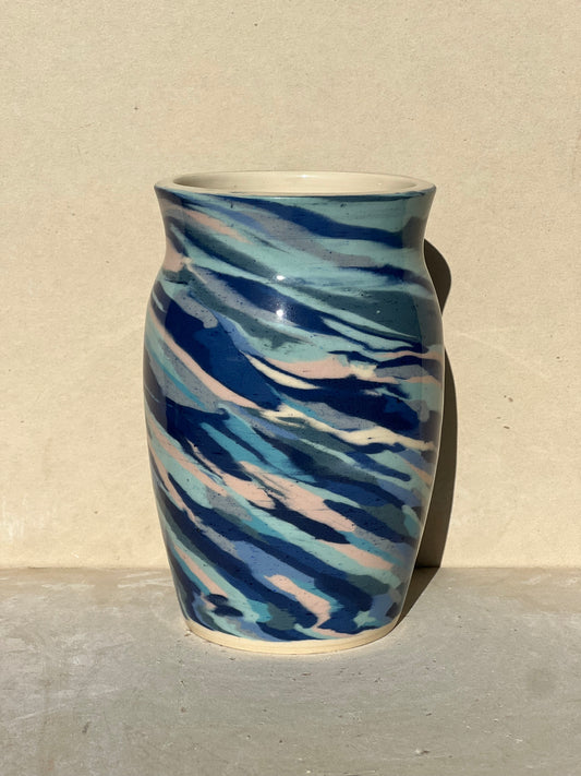 All Blue Nerikomi Vase