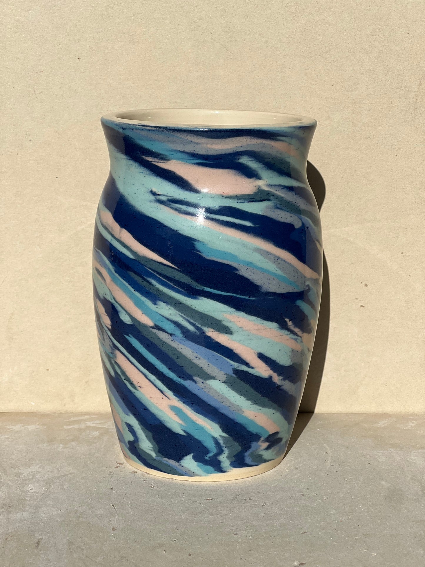 All Blue Nerikomi Vase