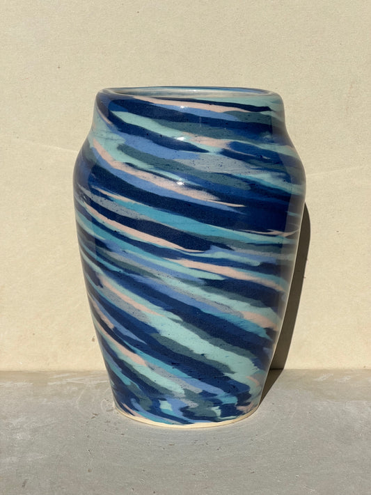 All Blue Nerikomi Vase