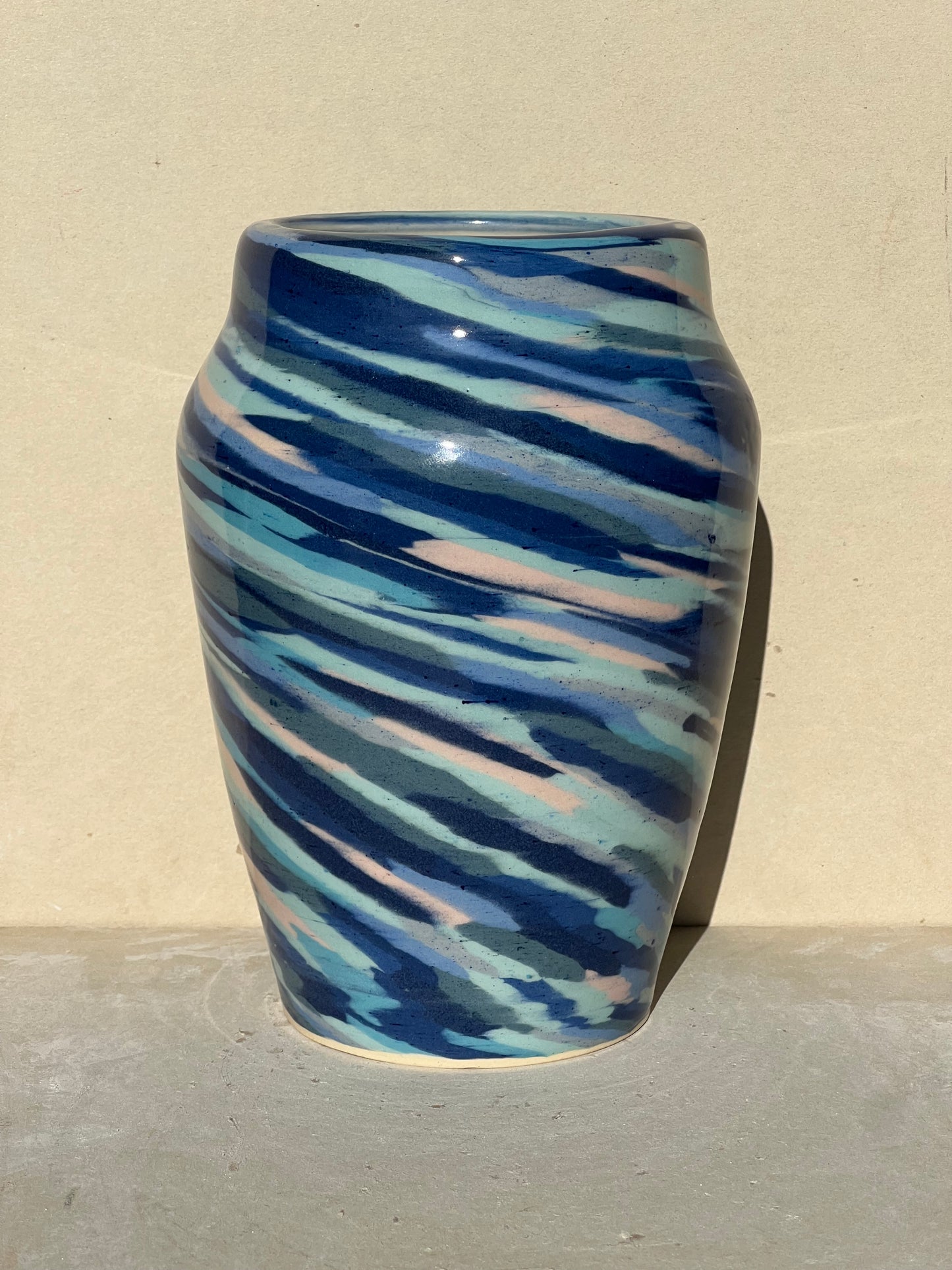 All Blue Nerikomi Vase