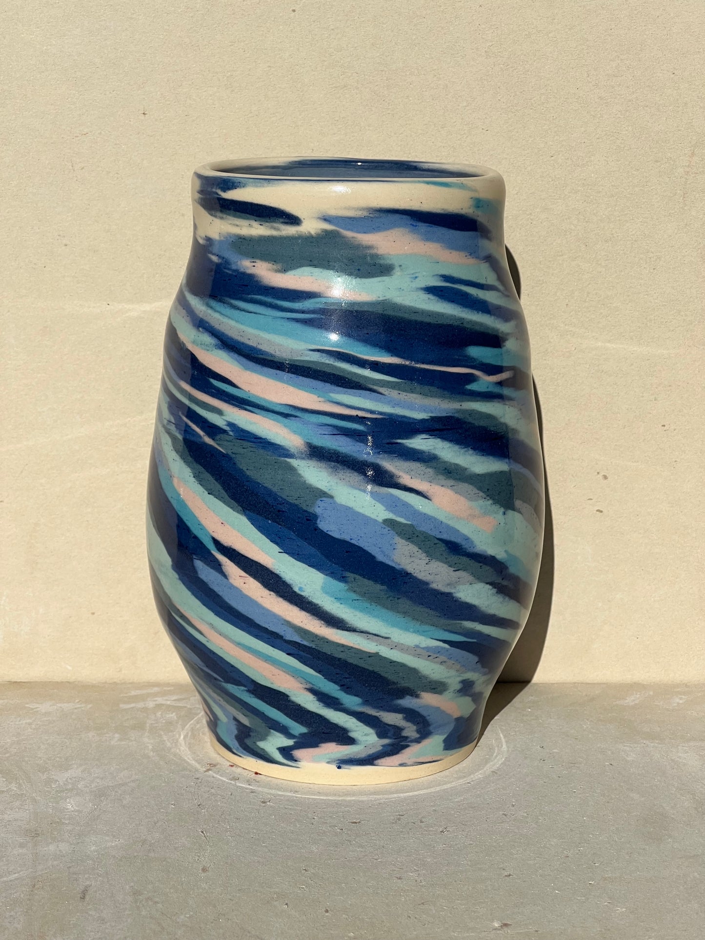 All Blue Nerikomi Vase