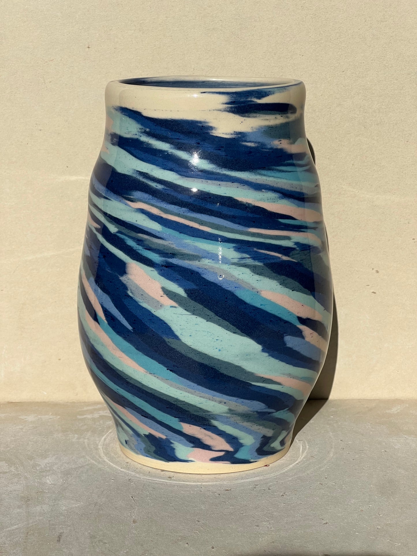 All Blue Nerikomi Vase