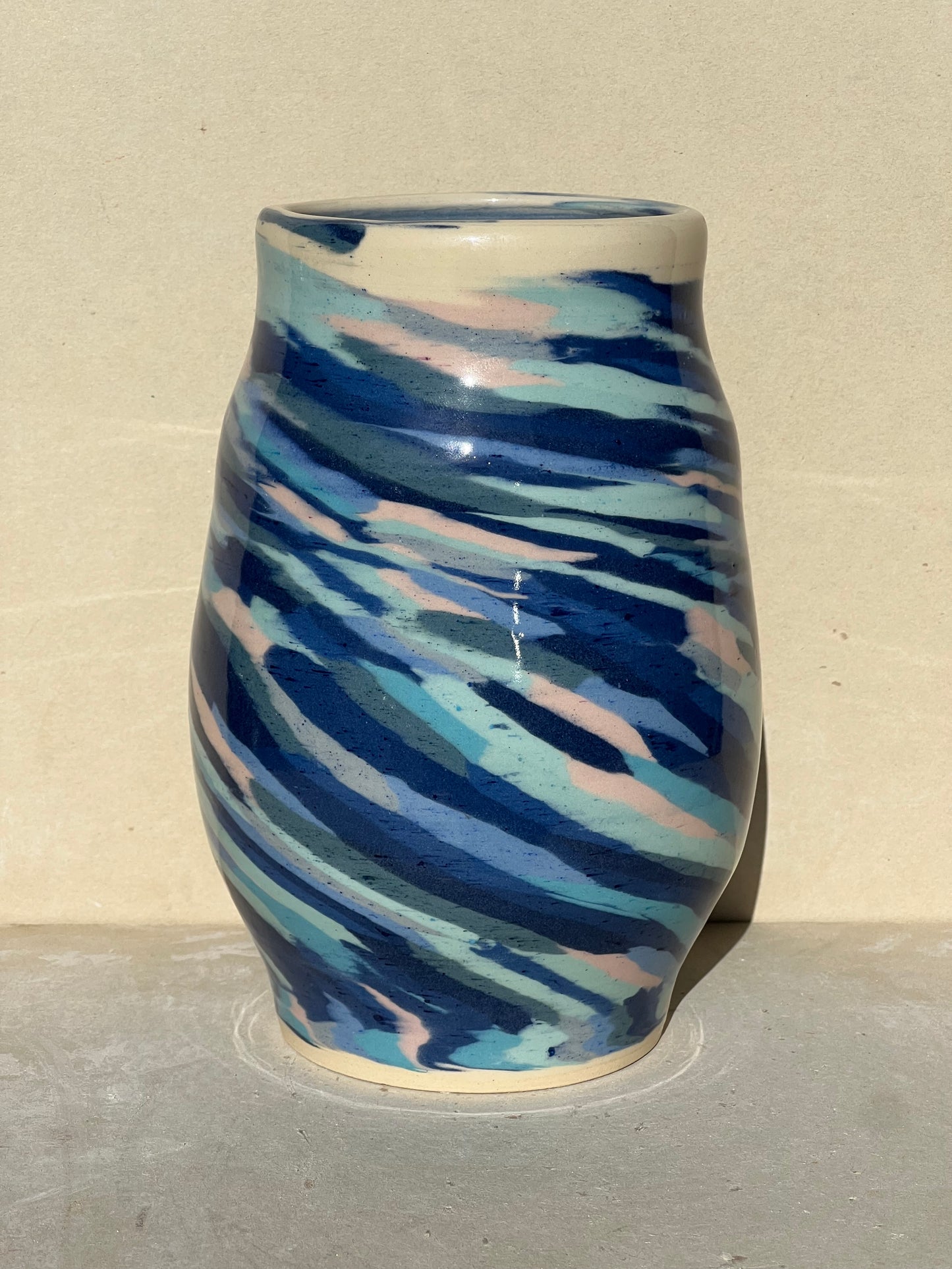 All Blue Nerikomi Vase