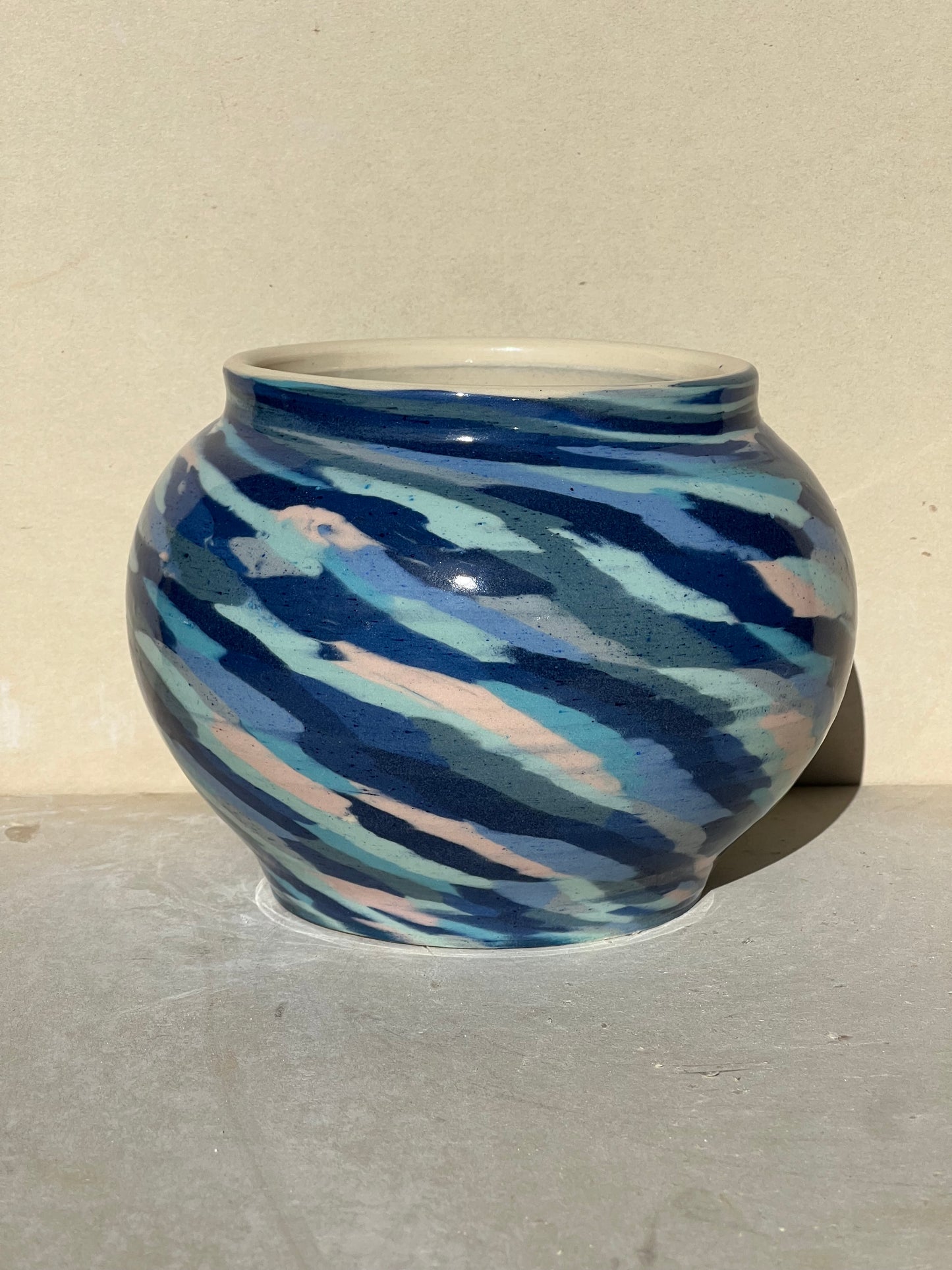 All Blue Nerikomi Vase