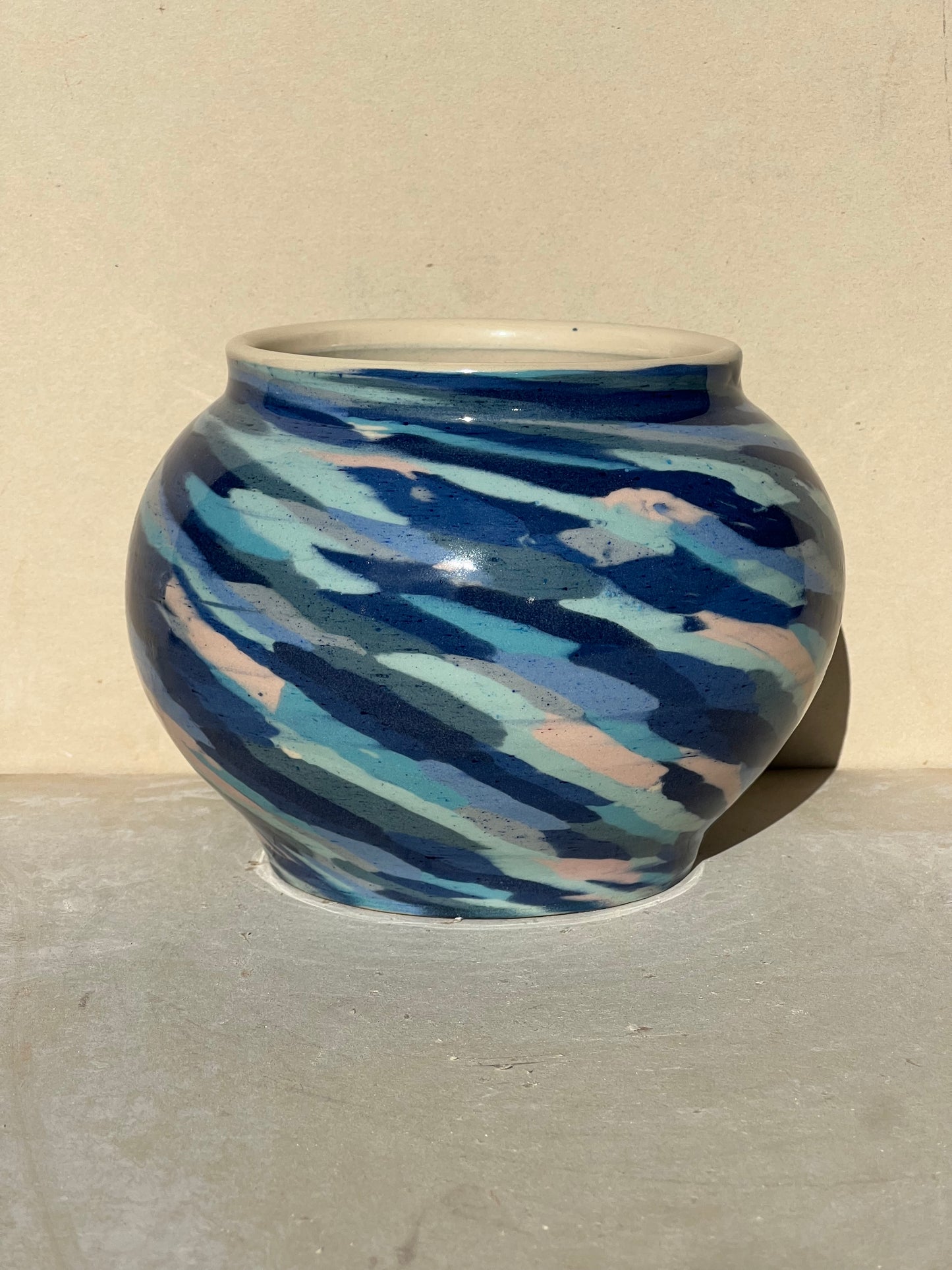 All Blue Nerikomi Vase