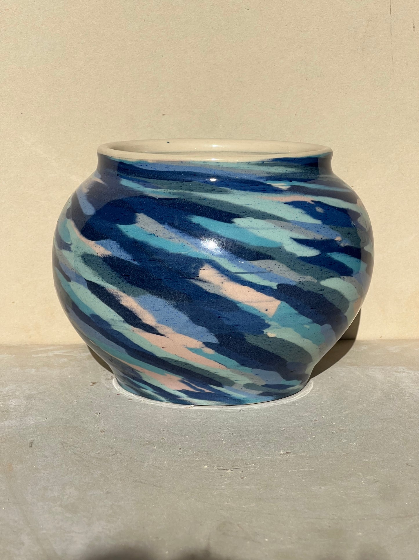 All Blue Nerikomi Vase