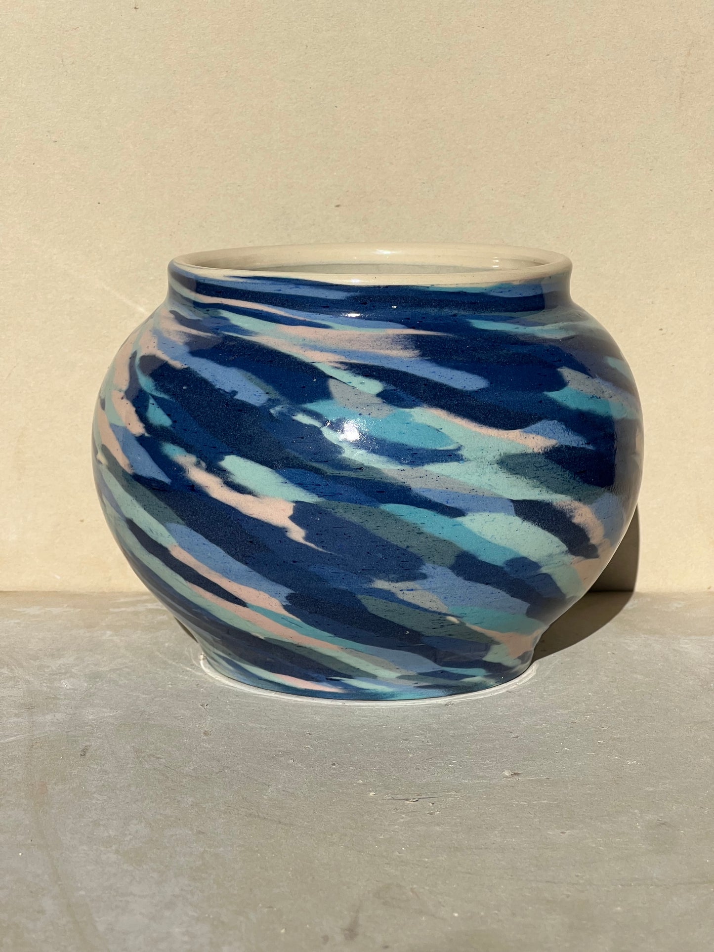All Blue Nerikomi Vase