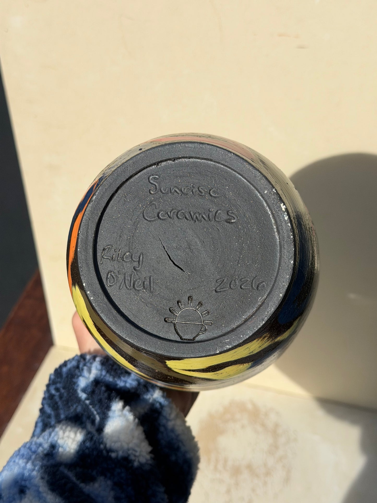 Brown Colored Carved Vase