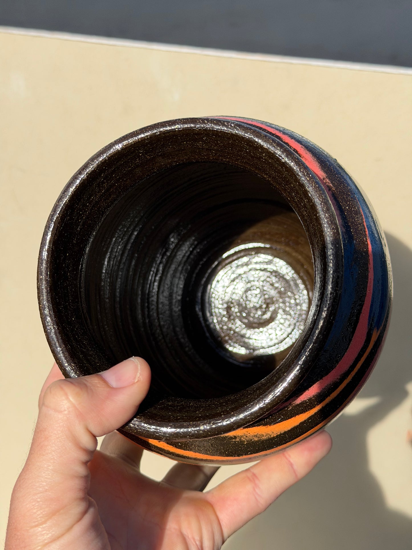 Brown Colored Carved Vase