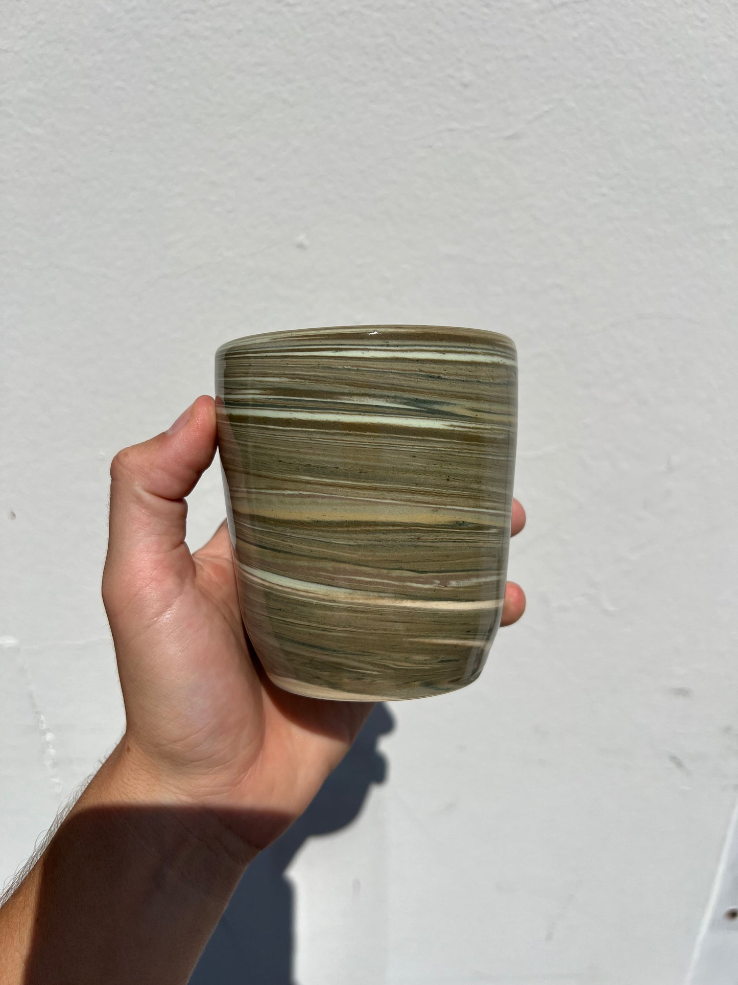 Green Swirl Cup
