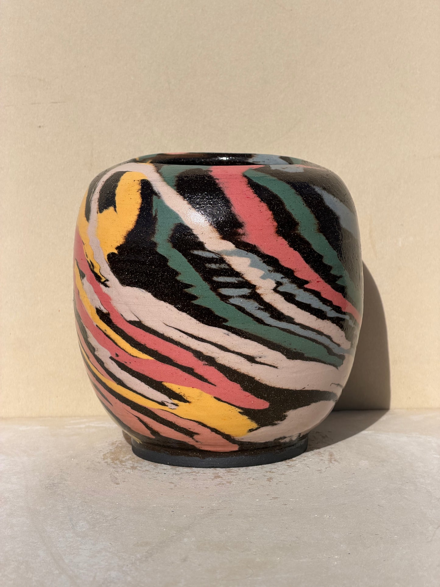 Brown Colored Carved Vase