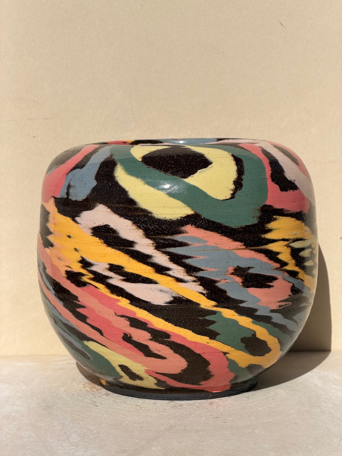 Brown Colored Carved Vase