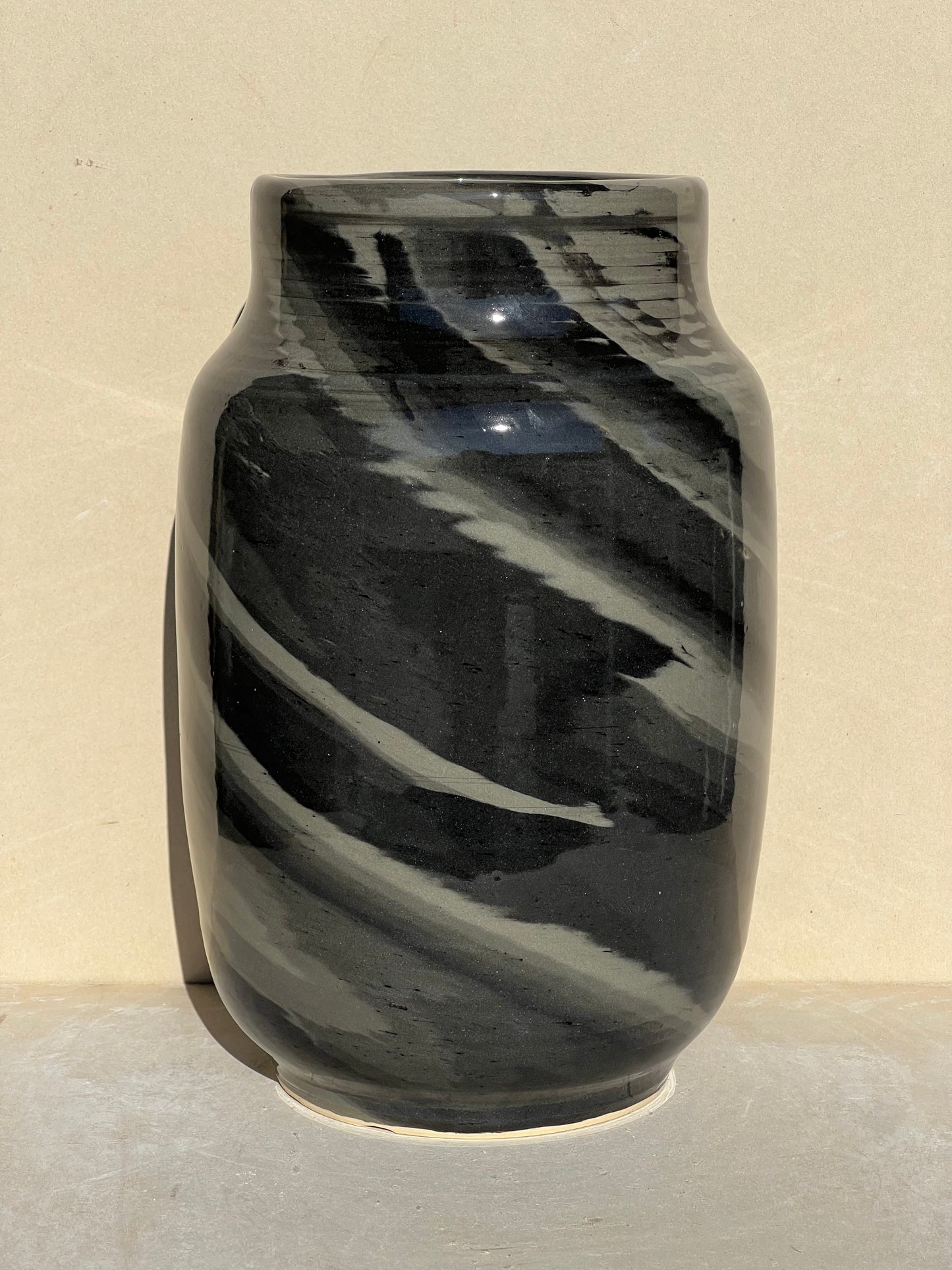 Black Gradient Nerikomi Vase