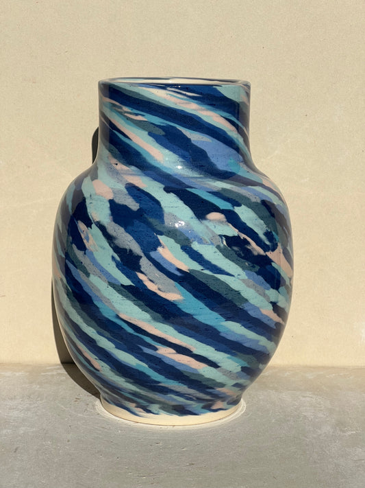All Blue Nerikomi Vase