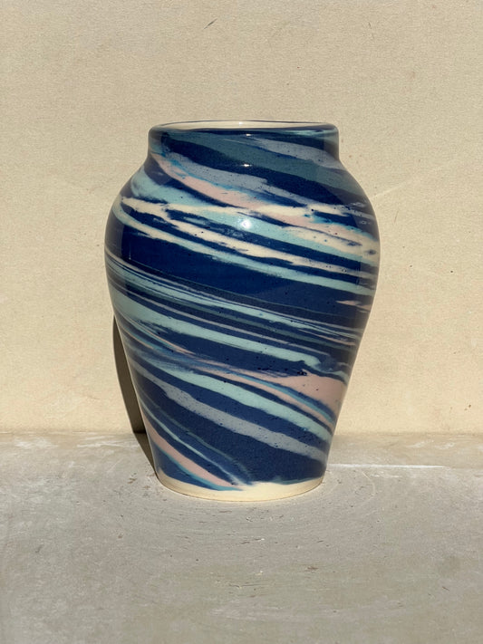Blues Marbled vase