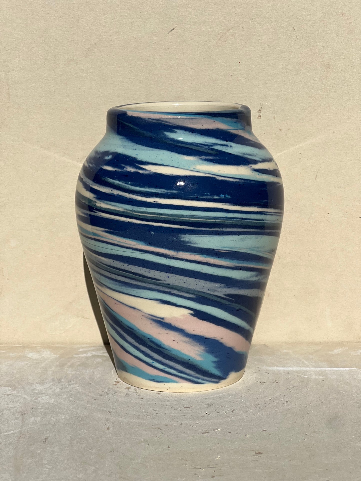 Blues Marbled vase