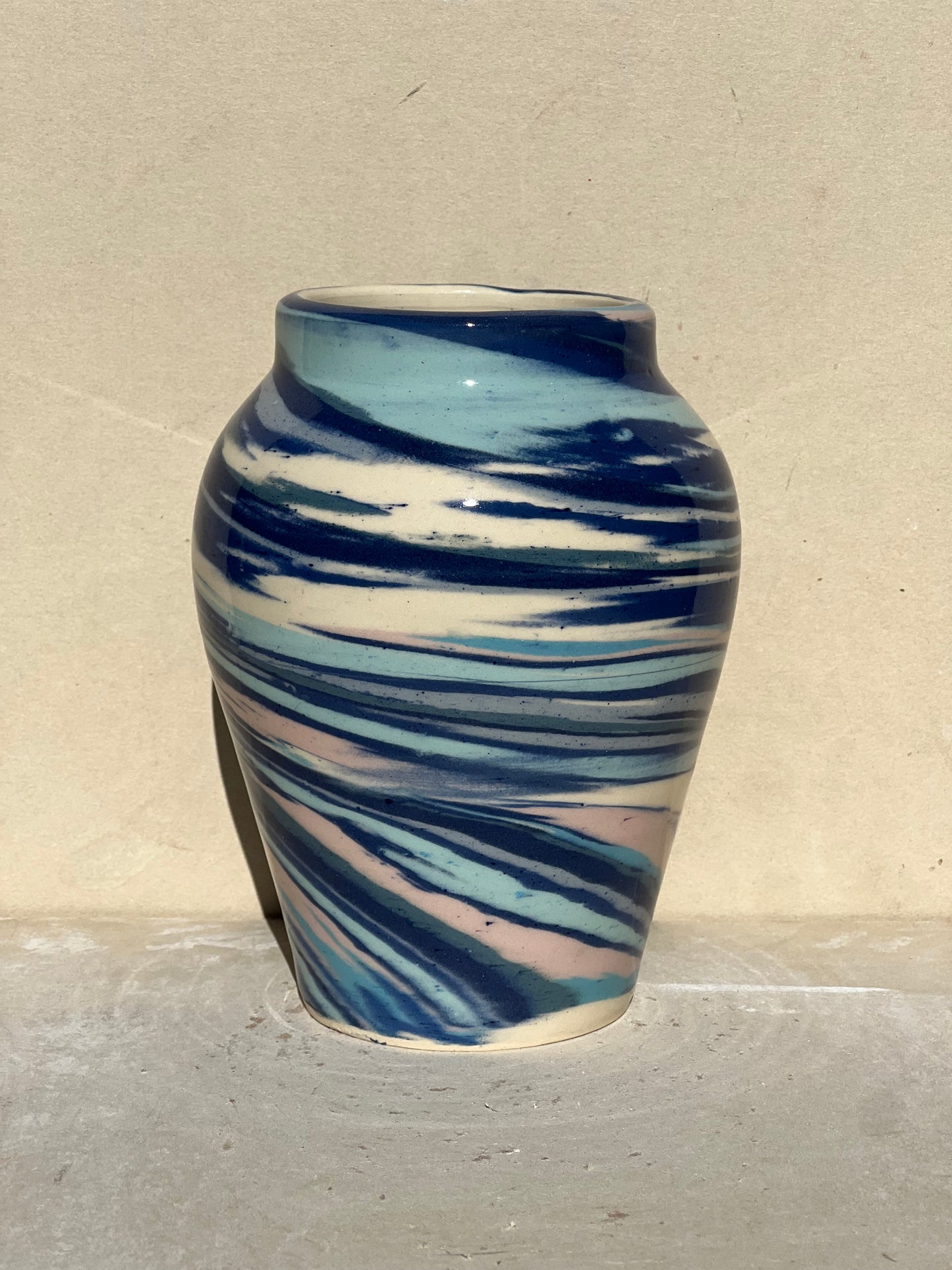 Blues Marbled vase