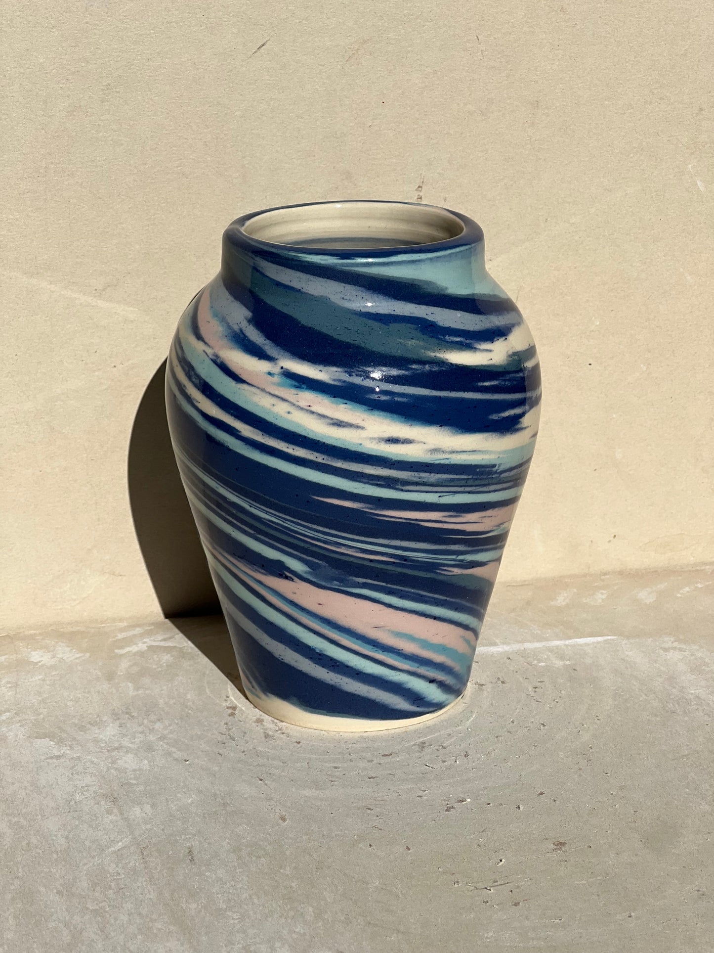 Blues Marbled vase