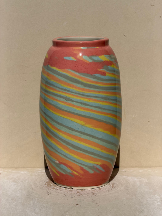 Lobster Red Spiral Vase