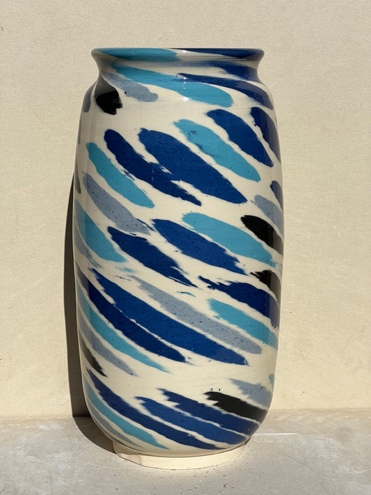 Spotted Blue Vase