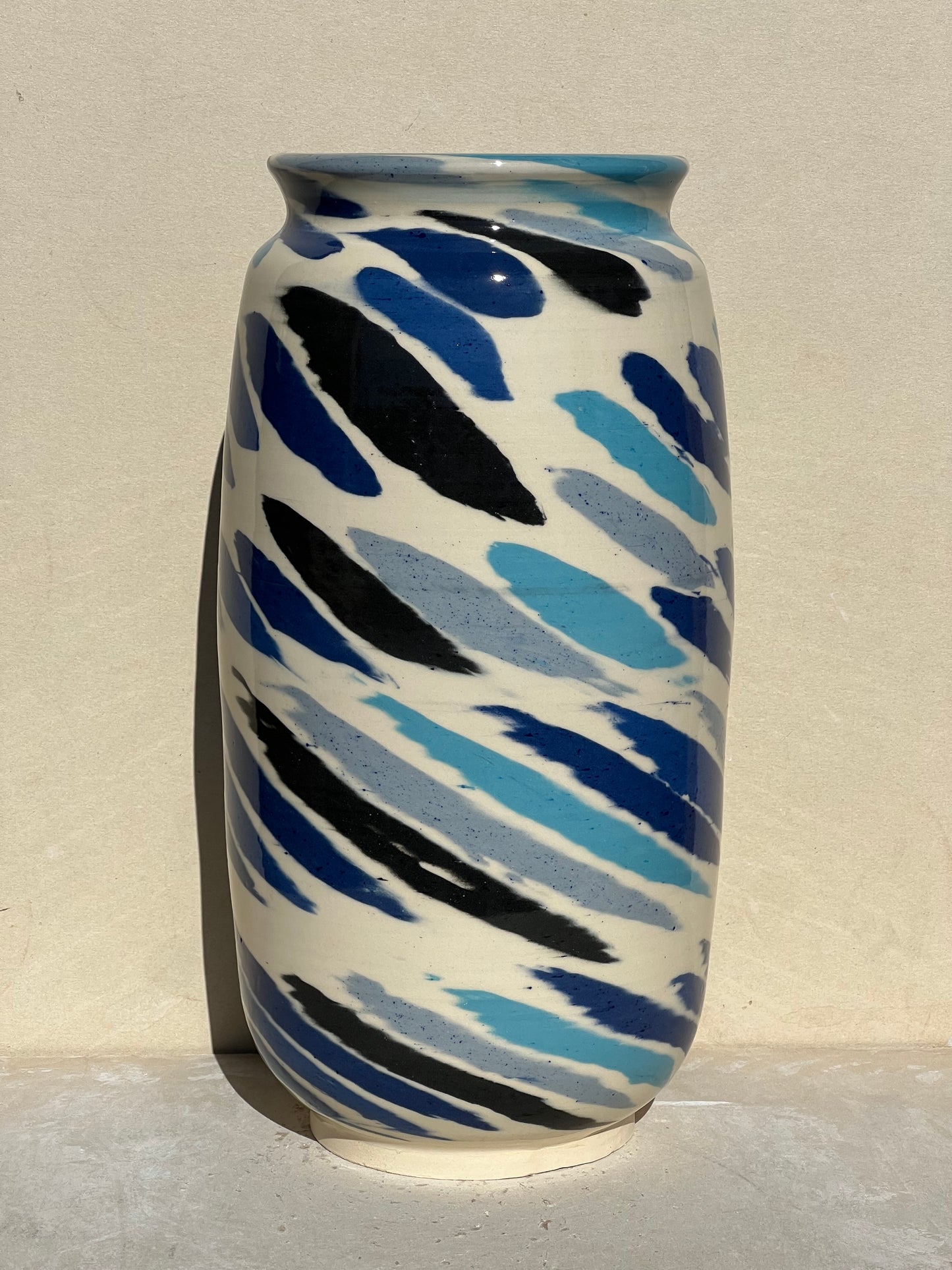 Spotted Blue Vase