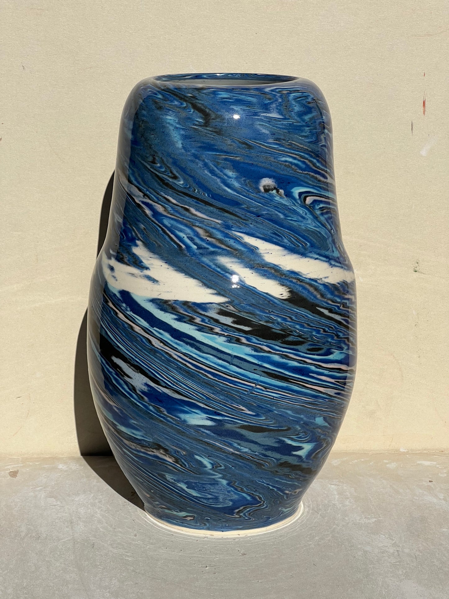 Blues Marbled vase