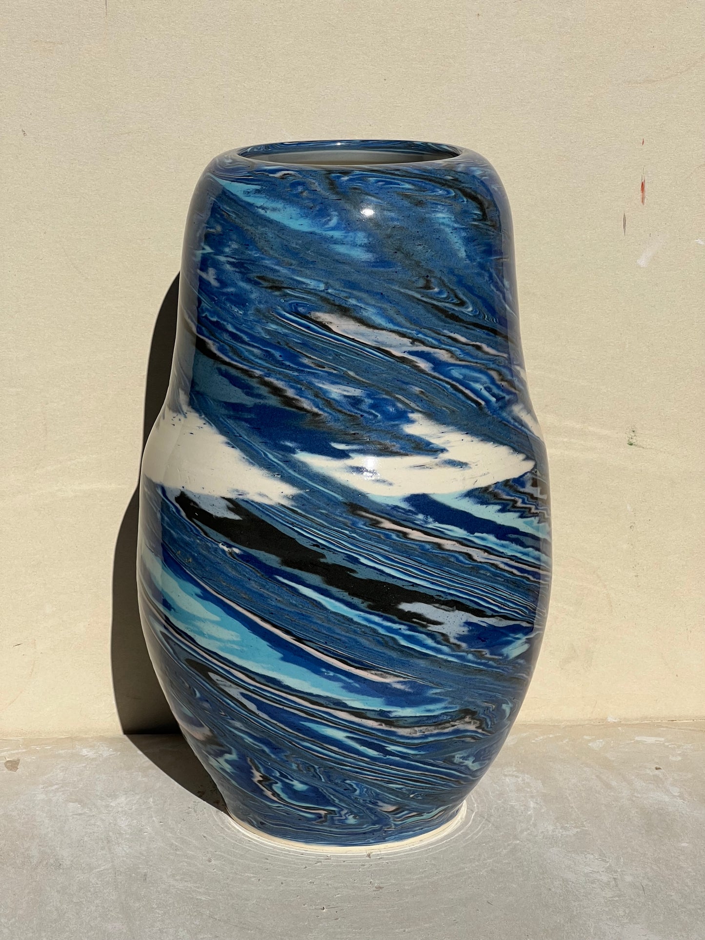 Blues Marbled vase