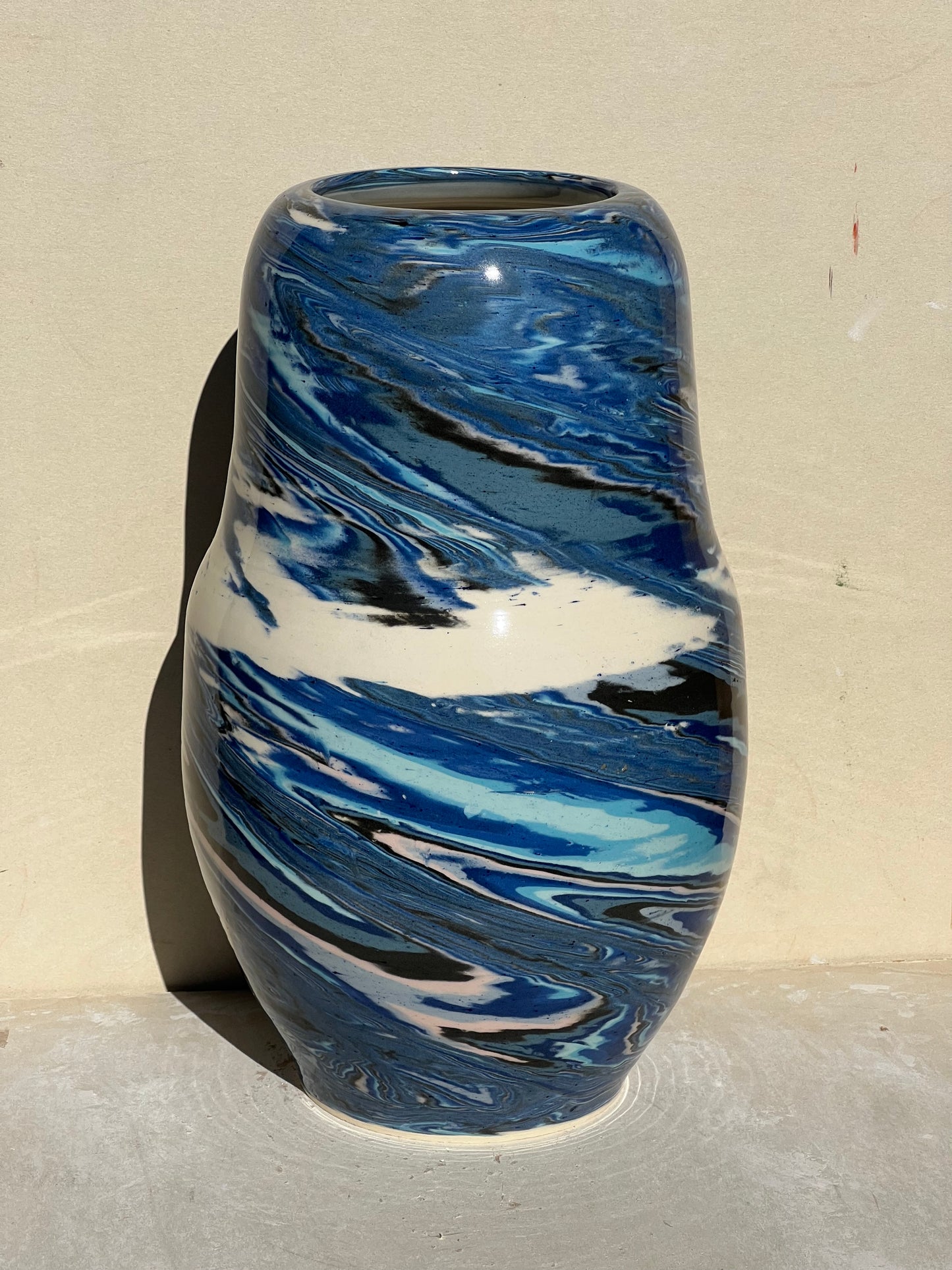 Blues Marbled vase