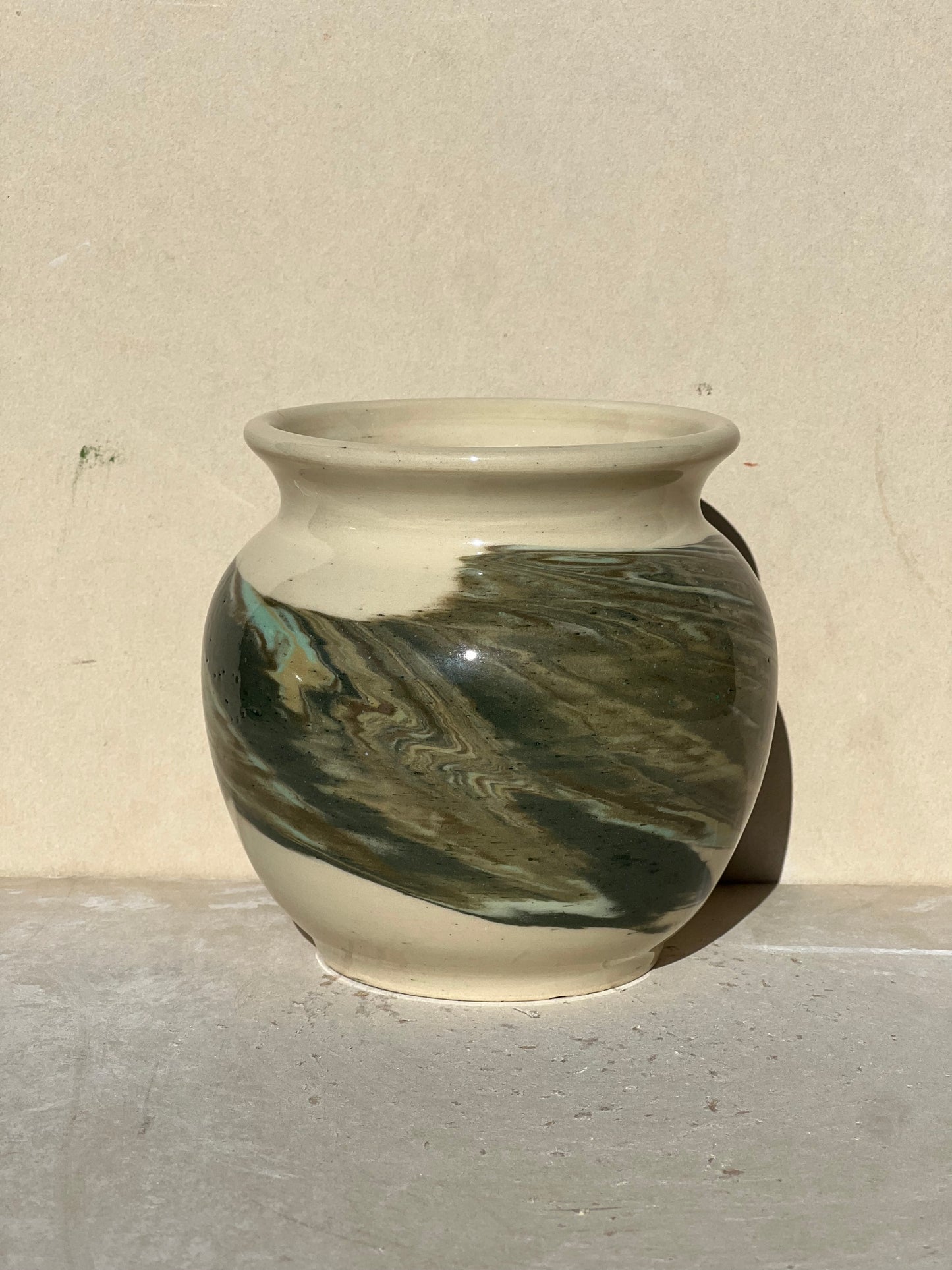 All Green Nerikomi Vase