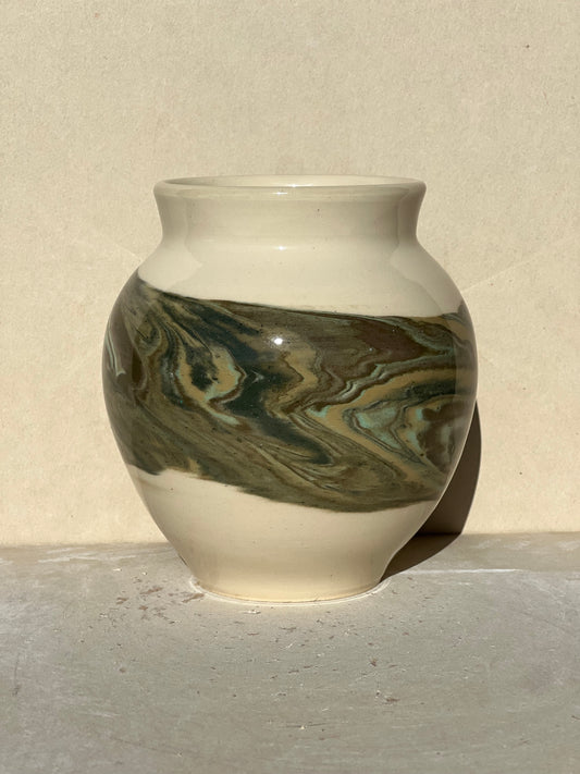 All Green Nerikomi Vase