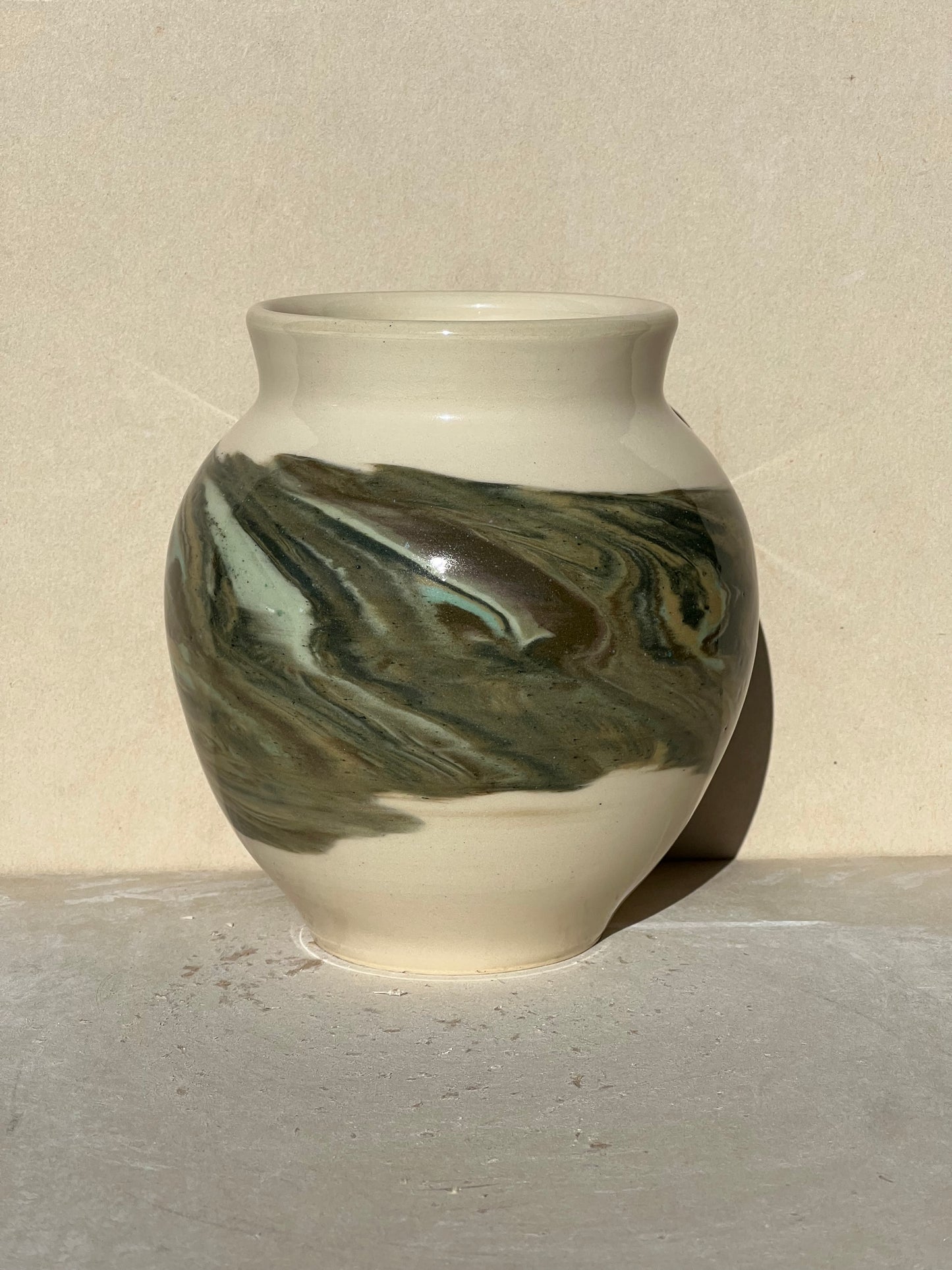 All Green Nerikomi Vase