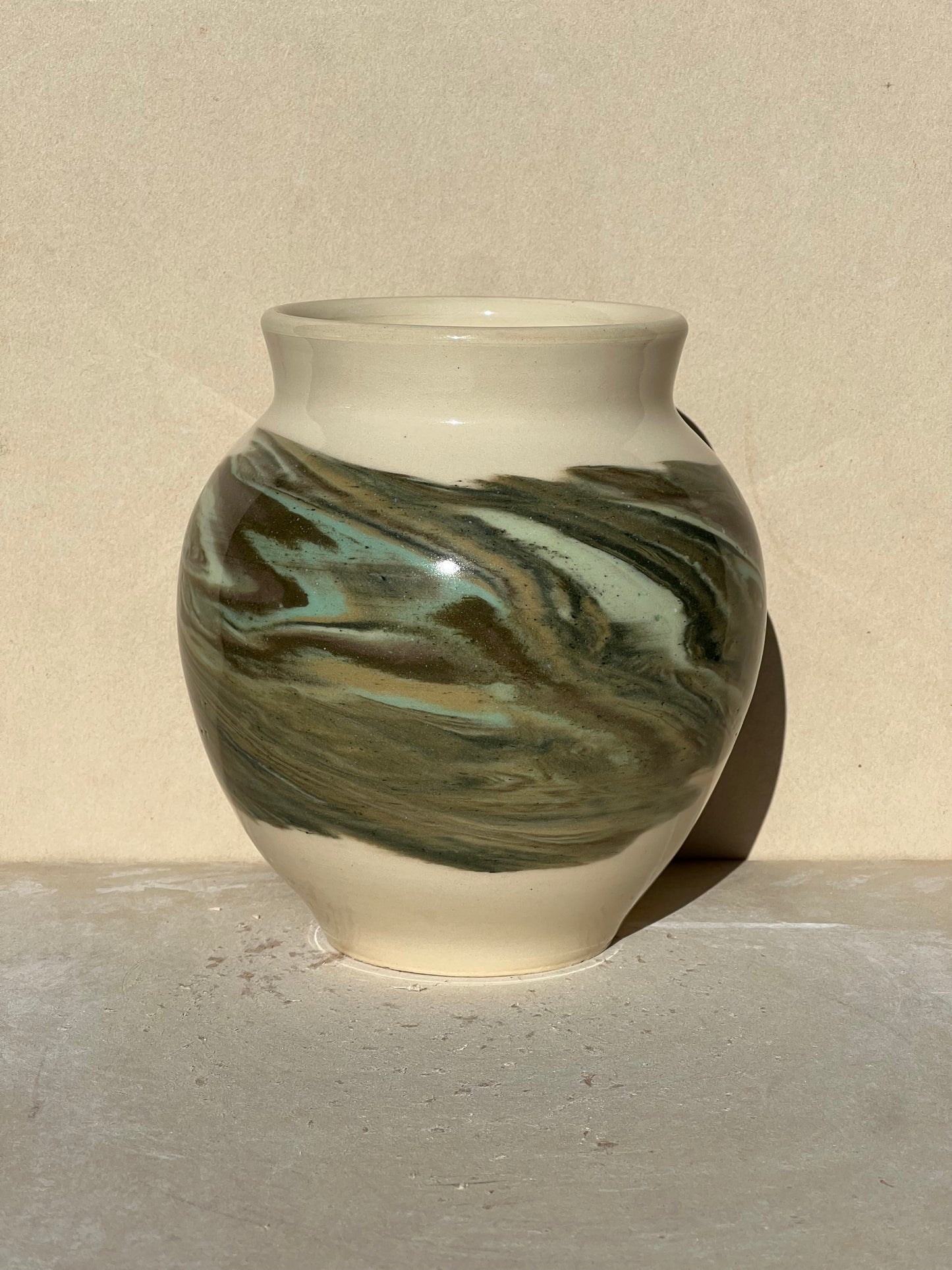 All Green Nerikomi Vase