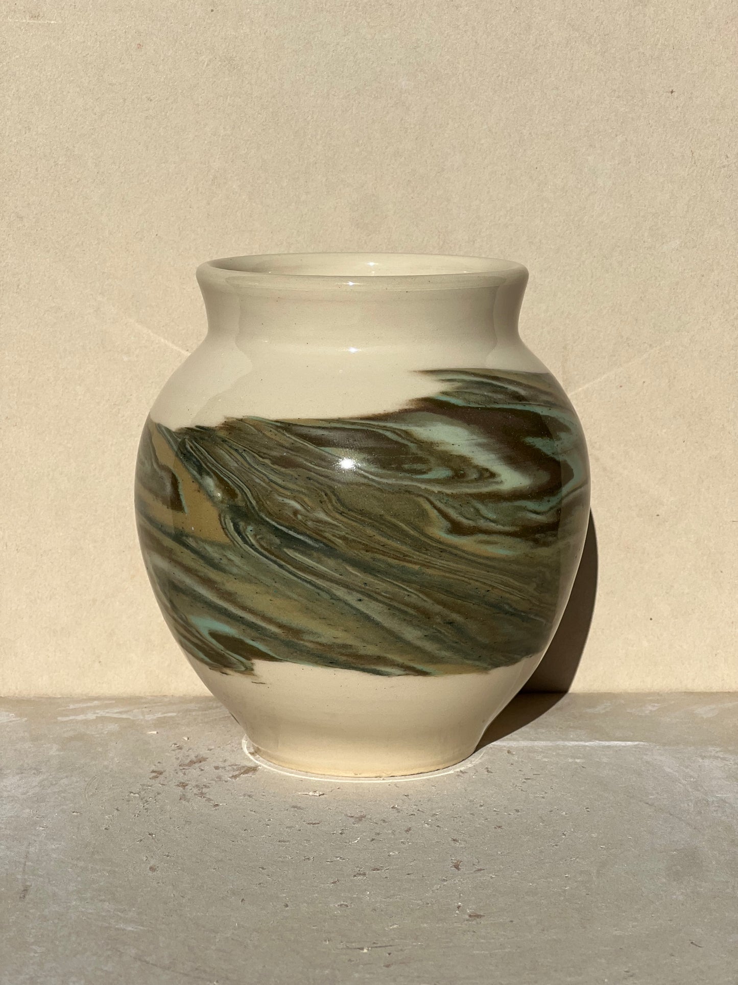 All Green Nerikomi Vase