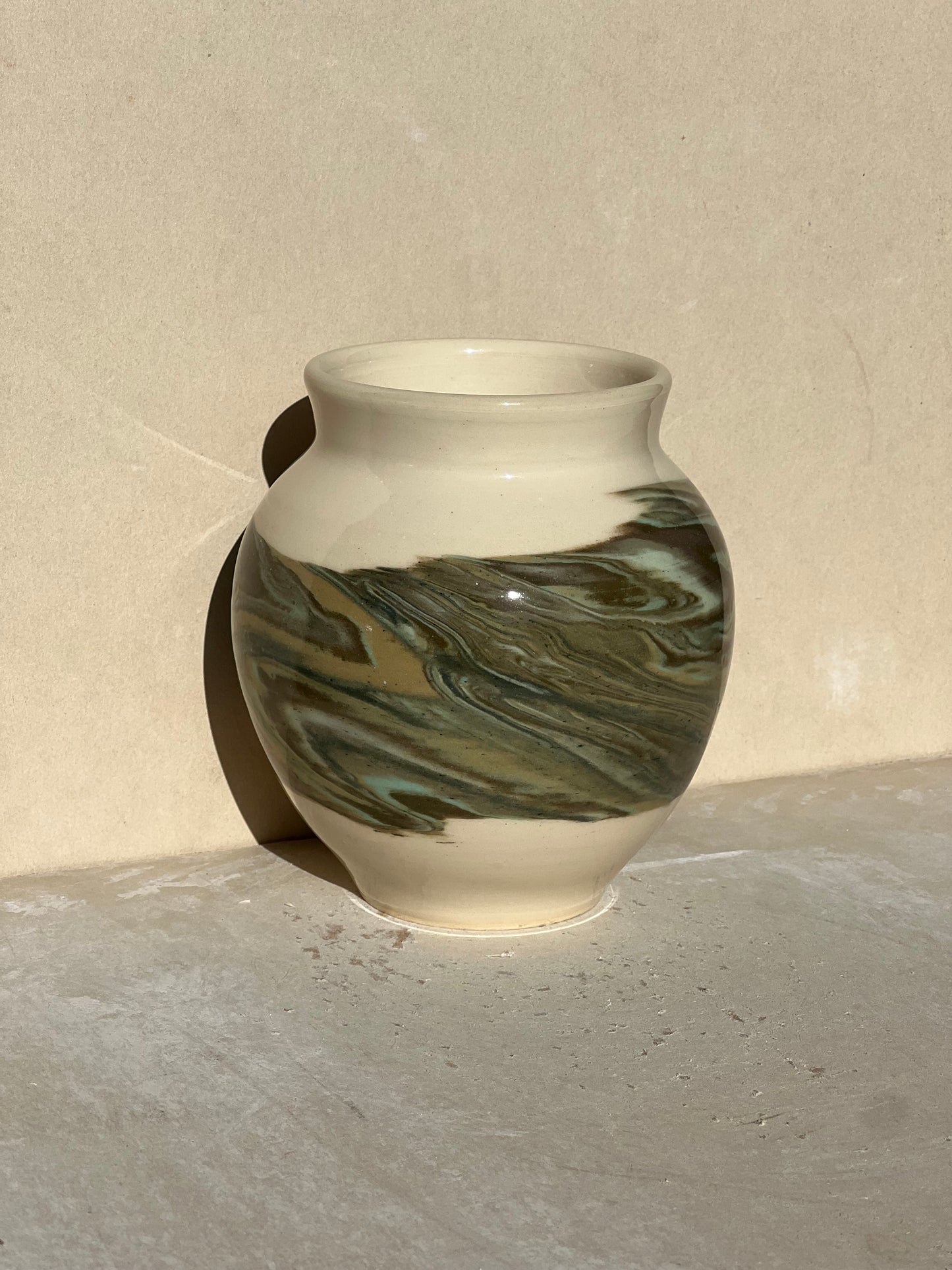 All Green Nerikomi Vase