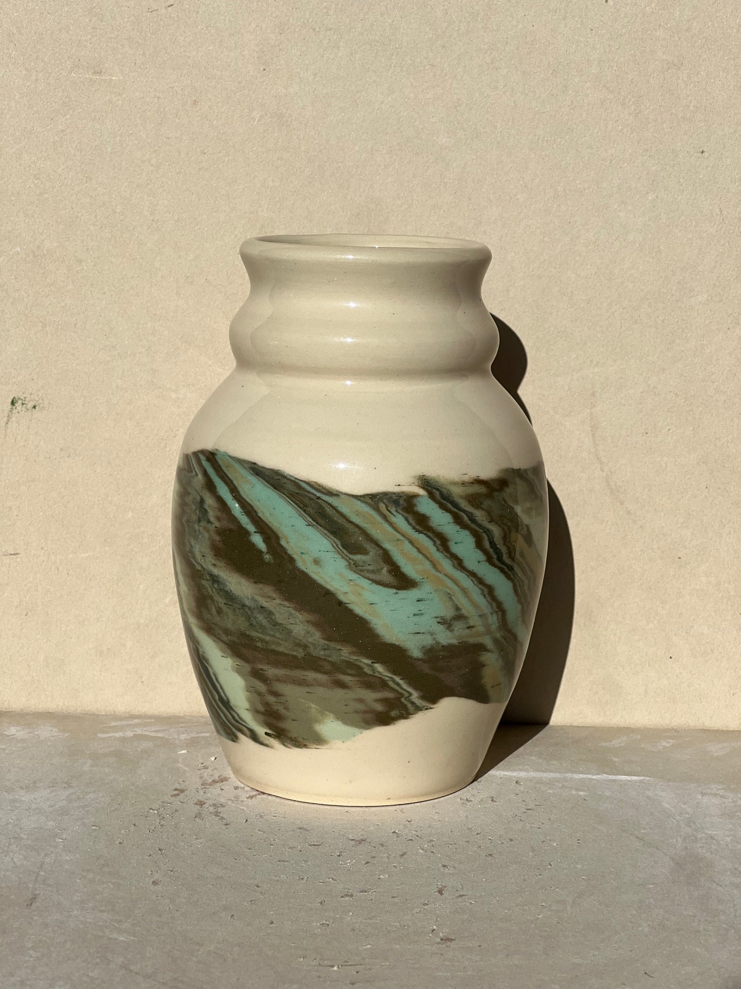 All Green Nerikomi Vase
